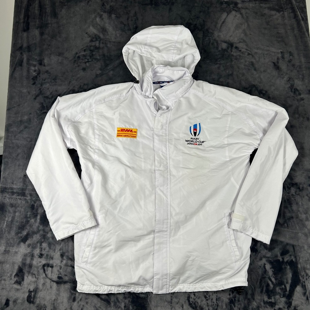 Rugby World Cup Jacket Mens 2XL White Japan 2019 DHL Windbreaker Hooded